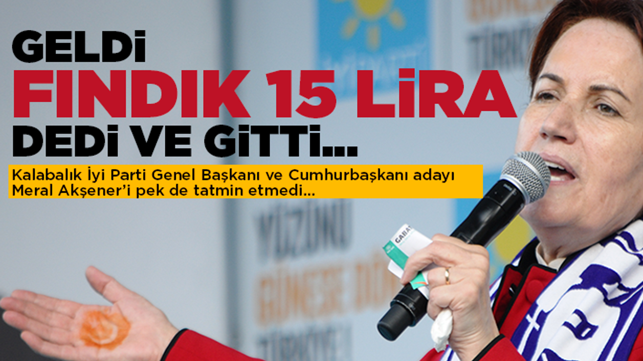 Geldi fındık 15 lira dedi gitti