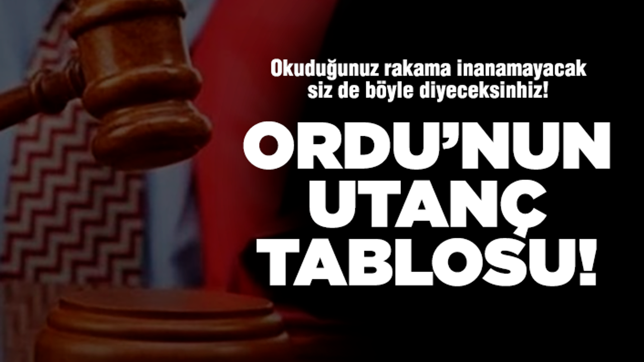 Ordu'nun utanç tablosu!