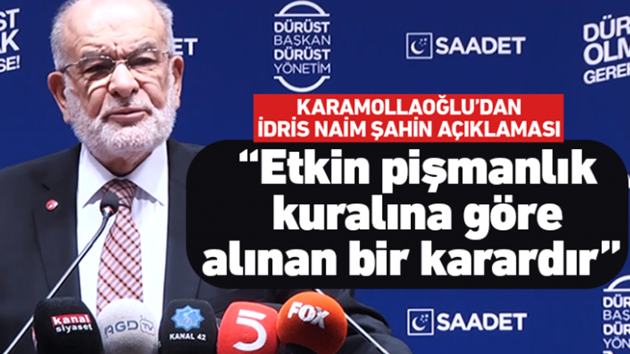 İdris Naim Şahin ile ilgili ilk kez konuştu!