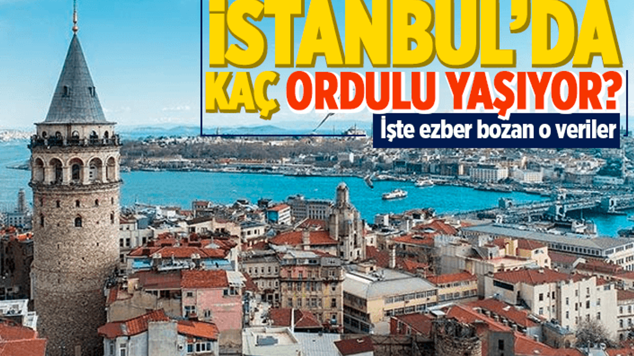 İstanbul'da kaç Ordulu yaşıyor?