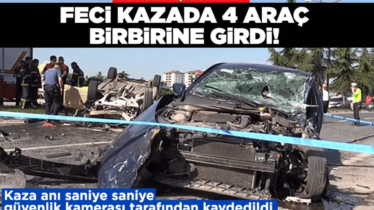4 araç çarpıştı 6 kişi yaralandı