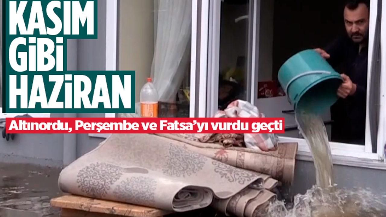 Ordu'da sağanak yağış hayatı felç etti