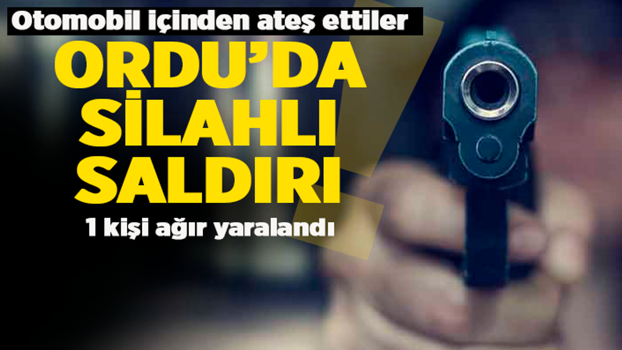2 kişi otomobilin içinden ateş etti 1 kişi yaralı