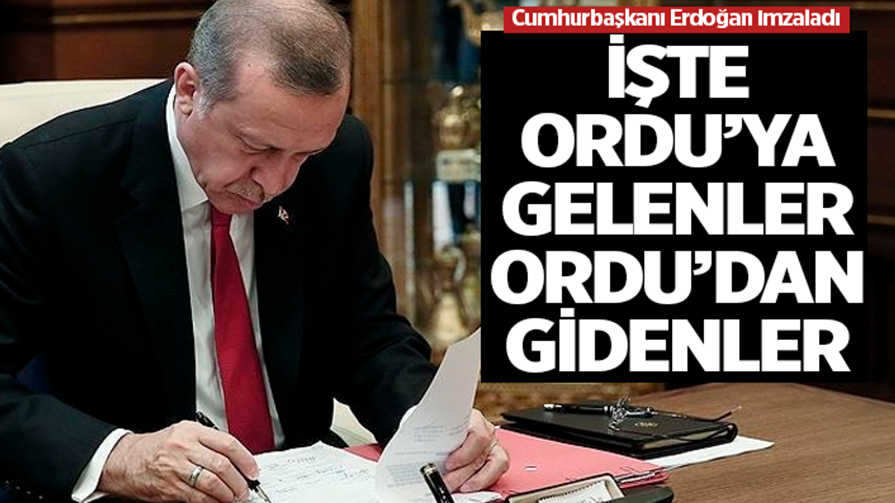Ordu'da'dan 7 kaymakam gitti 2 kaymakam geldi