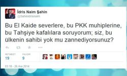 İdris Naim Şahin Twitter'dan bombaladı!