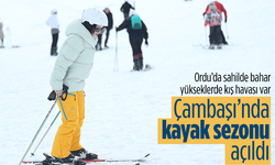 Çambaşı'nda kayak sezonu açıldı
