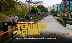 Ordu'da o cadde yeniden trafiğe açıldı