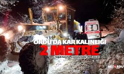 Ordu'da kar kalınlığı 2 metreye yaklaştı