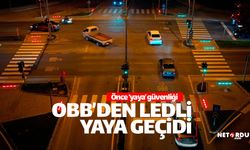 Yaya güvenliği için LED'li yaya geçitleri yapıldı