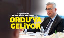 Sağlık Bakanı Kemal Memişoğlu Ordu'ya geliyor