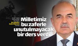 Vali Erol'dan anlamlı '30 Ağustos' mesajı