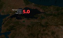 Marmara Denizi'nde 5.0 büyüklüğünde deprem
