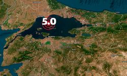 Marmara Denizi'nde 5.0 büyüklüğünde deprem