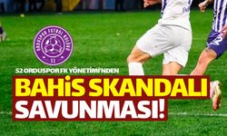 52 Orduspor FK'dan 'bahis skandalı' savunması