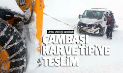 Çambaşı Yaylası yoğun tipi nedeniyle trafiğe kapatıldı