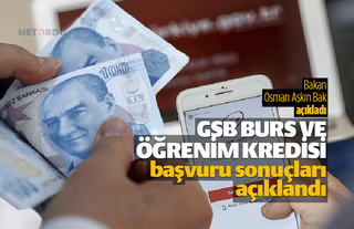 GSB burs ve öğrenim kredisi sonuçları açıklandı