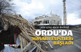 Ordu'da fırtına sonrası hasar tespitleri başladı