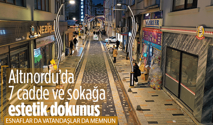 Altınordu'da 7 cadde ve sokağa estetik dokunuş