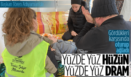 Adıyaman'daki Başkan Tören, gözyaşlarını tutamadı