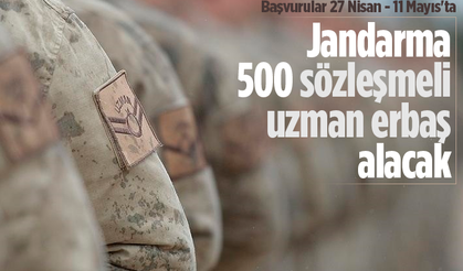 Jandarma 500 sözleşmeli uzman erbaş alacak