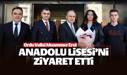 Ordu Valisi Erol Anadolu Lisesi öğrencileriyle buluştu