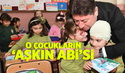 Başkan Tören minik çocukların 'Aşkın Abi'si oldu