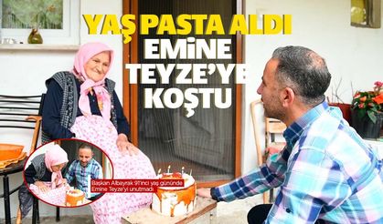 Başkan Albayrak 91 yaşındaki Emine Teyze'yi unutmadı