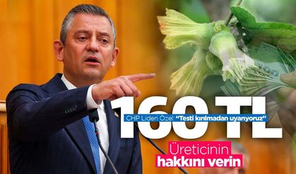 CHP Lideri Özel'den 'fındık taban fiyatı' açıklaması