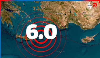 Muğla açıklarında gece yarısı 6 büyüklüğünde deprem