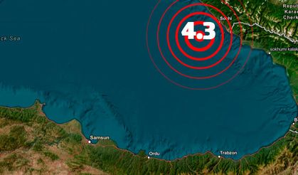 Karadeniz'de 4.3'lük deprem meydana geldi