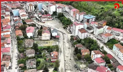 Samsun'un Havza ilçesindeki sel hayatı felç etti