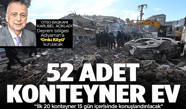 Deprem bölgesine 'Ordu Köyü' kurulacak