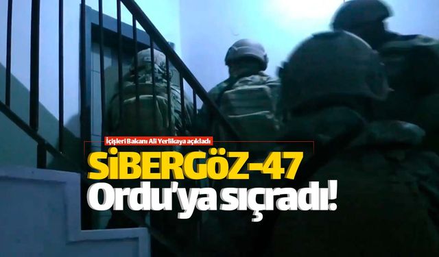 SİBERGÖZ-47 operasyonları Ağrı'dan Ordu'ya sıçradı!