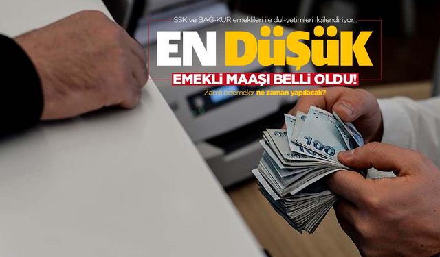 En düşük emekli aylığı 12 bin 500 TL'ye oldu