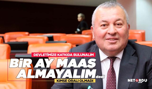 Cemal Enginyurt: "Milletvekilleri olarak 1 ay maaş almayalım"