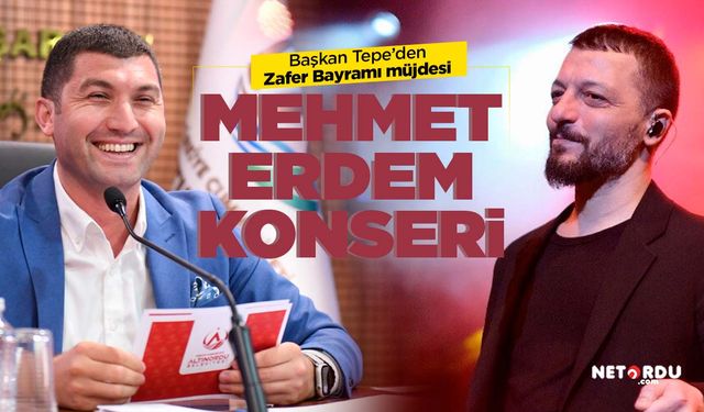 Altınordu Belediyesi'nden 'Mehmet Erdem' konseri