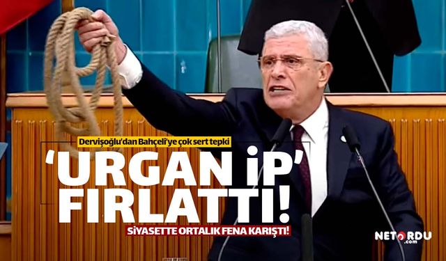 İYİ Parti Lideri Dervişoğlu Bahçeli'ye 'urgan ip' fırlattı