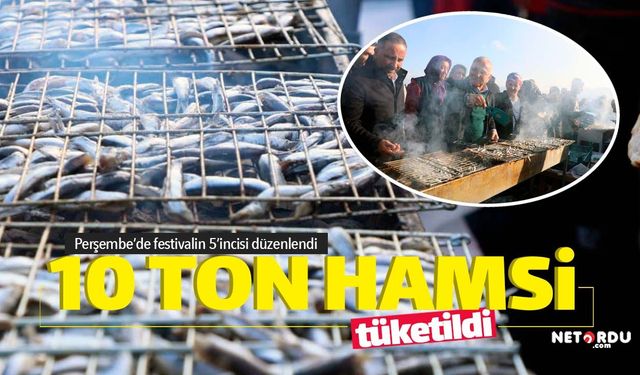 Hamsi Festivali'nde 10 ton hamsi tüketildi