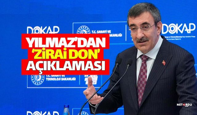 Cevdet Yılmaz'dan 'zirai don' açıklaması