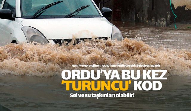 Ordu'ya bu kez de 'turuncu' kodlu yağış uyarısı!