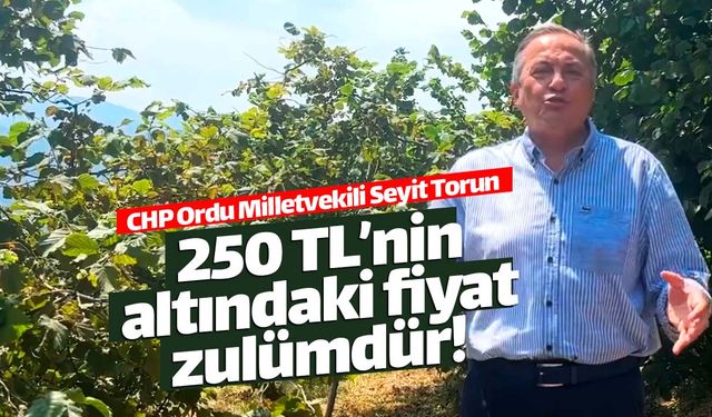 250 TL'nin altındaki fındık fiyatı zulümdür!