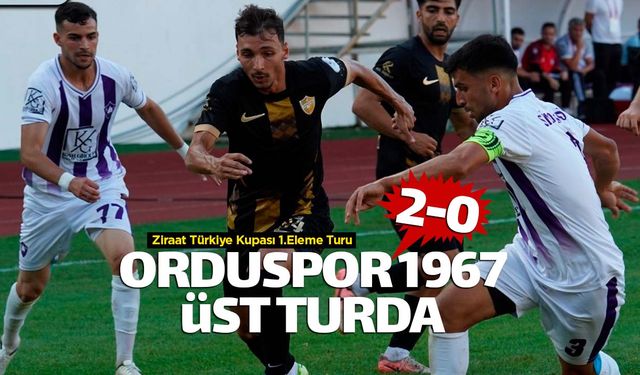 Orduspor 1967 bir üst tura yükseldi