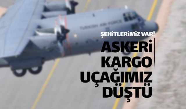 Askeri kargo uçağı Gürcistan-Azerbaycan sınırında düştü