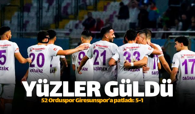 52 Orduspor FK, Giresunspor'a patladı: 5-1