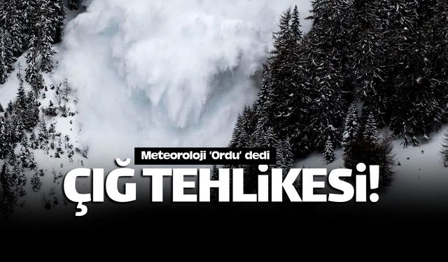 Meteoroloji'den Ordu için çığ uyarısı geldi
