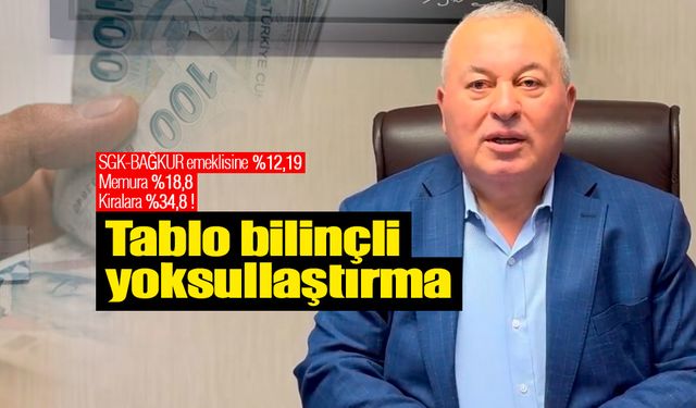 Cemal Enginyurt:"Bu tablo bilinçli yoksullaştırmadır"