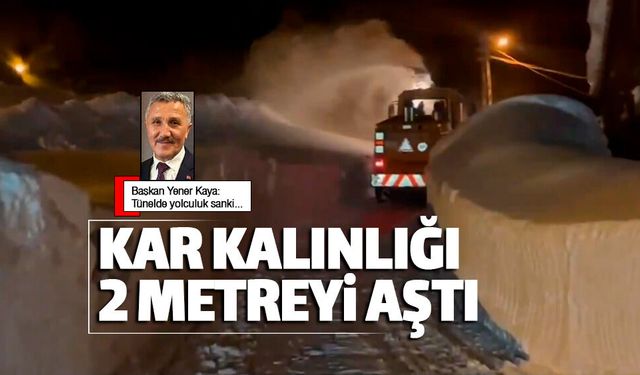 Çambaşı'nda kar kalınlığı 2 metreyi aştı
