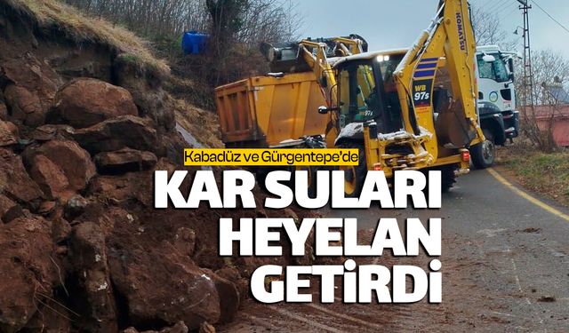 Kar erimeye başladı ardından heyelanı getirdi