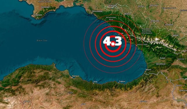 Karadeniz'de 4.3'lük deprem meydana geldi