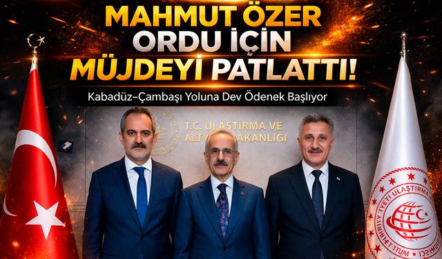 Ordu Kabadüz Çambaşı yol çalışması